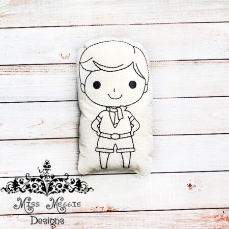 Doodle coloring doll Toy Scott Doll  Embroidery file