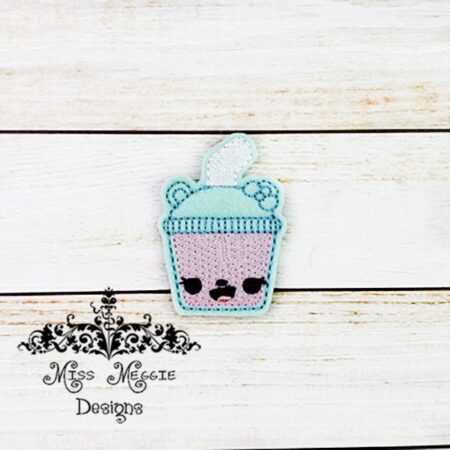 Num Kawaii Shake Drink feltie ITH Embroidery design file