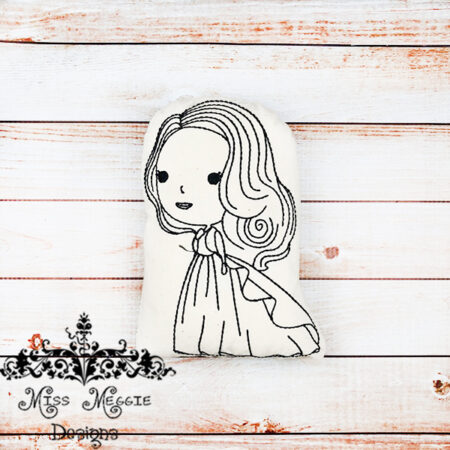 Doodle coloring Stuffie doll showman Singer ITH Embroidery file