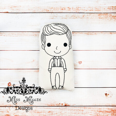 Doodle coloring Stuffie doll Showman Partner ITH Embroidery file