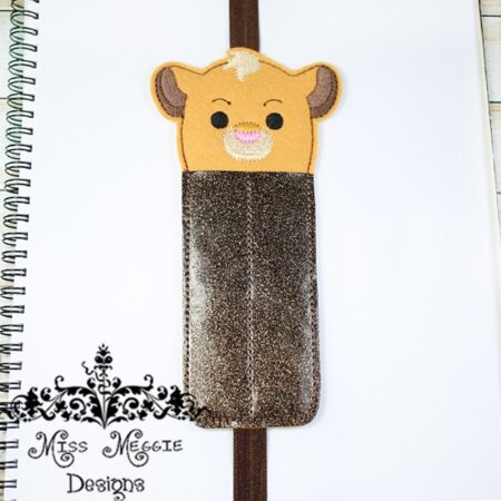 Pen holder Baby king Lion ITH Embroidery design file