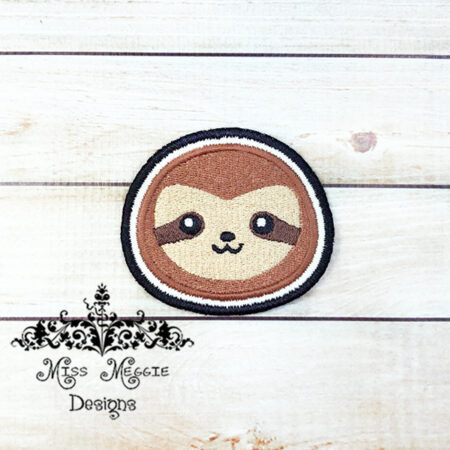 Sloth patch fill ITH Embroidery design file