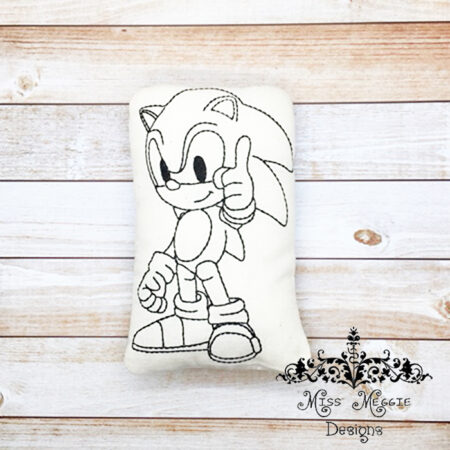 Doodle doll coloring stuffie Hedgehog ITH Embroidery file