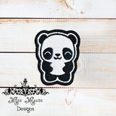 Panda Patch design fill ITH Embroidery design file