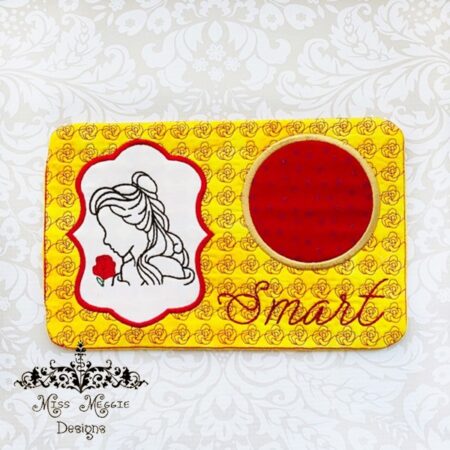 Princess B Smart Mug Rug 2 sizes ITH Embroidery design file