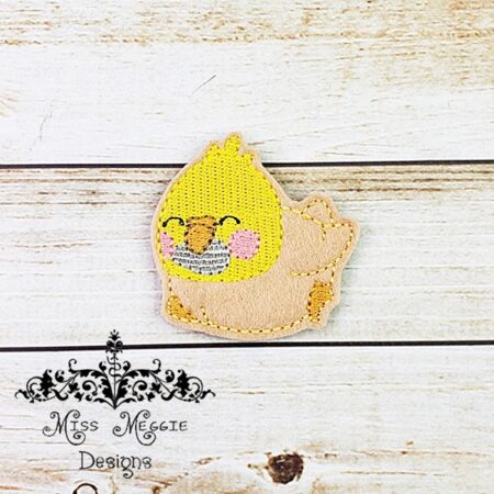 Bird Birdie Cockatiel Eating seeds feltie ITH Embroidery design