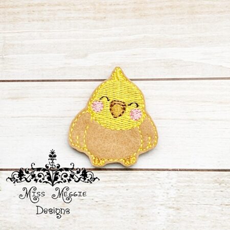 Bird Birdie Cockatiel Happy Cute feltie ITH Embroidery design