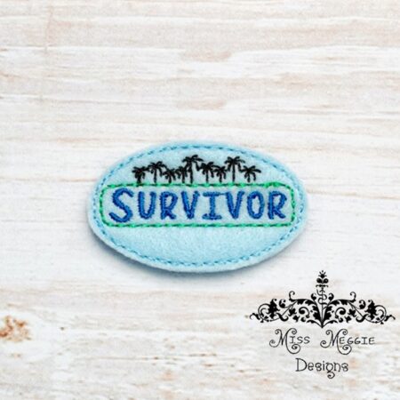 Survivor Palm Tree feltie ITH Embroidery design file
