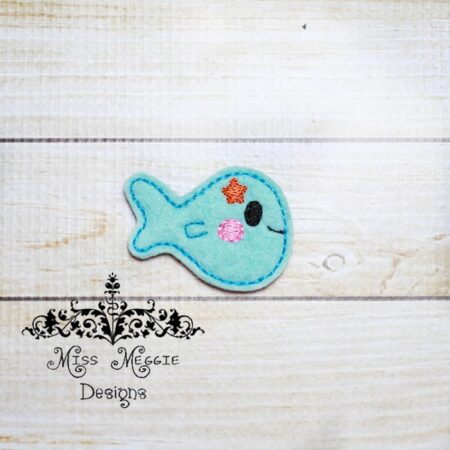 Baby Fish Star feltie ITH Embroidery design
