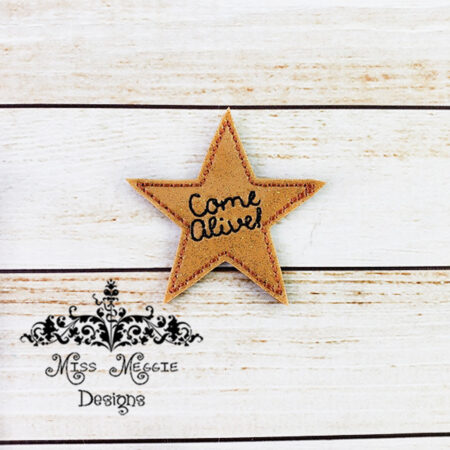 Star come alive feltie ITH Embroidery design file