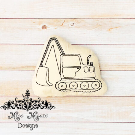Doodle coloring doll stuffie Excavator Embroidery file