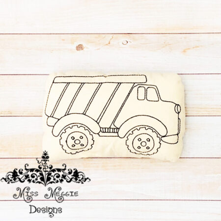Doodle coloring doll stuffie Dump Truck Embroidery file
