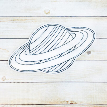 Flat coloring doll planet Saturn ITH Embroidery design file