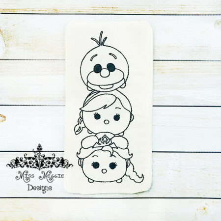 Doodle doll coloring stuffie Froze ITH Embroidery file