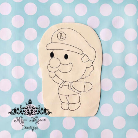 Doodle coloring doll Plumber L Brother ITH Embroidery file