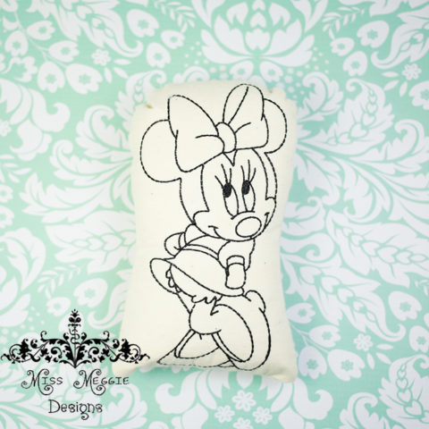 Download Doodle doll coloring stuffie Minny Mouse ITH Embroidery ...