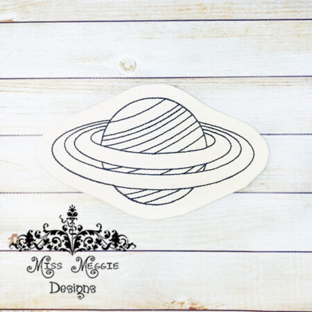 Doodle doll coloring stuffie Saturn planet ITH Embroidery file