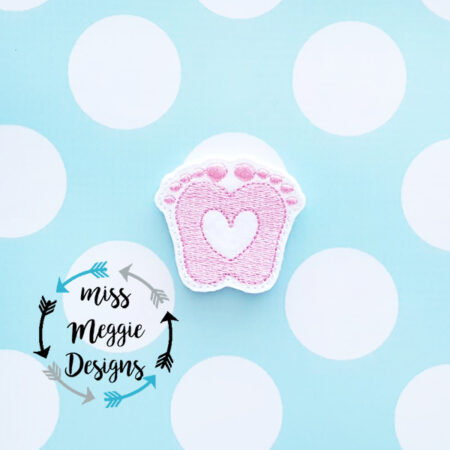 Baby Feet Feltie ITH Embroidery design file digital
