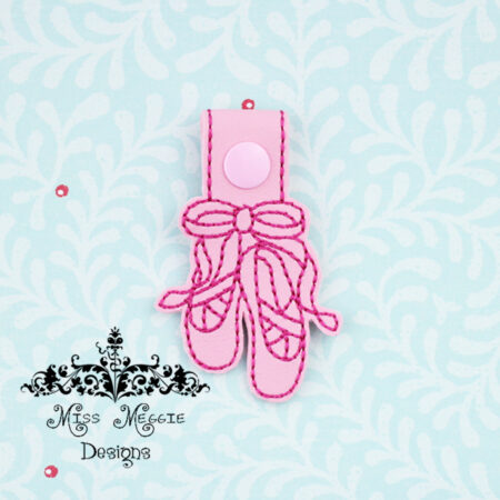 Ballet shoes/ slippers Snaptab ITH Embroidery design file