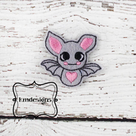 Cute Bat feltie  ITH Embroidery design file
