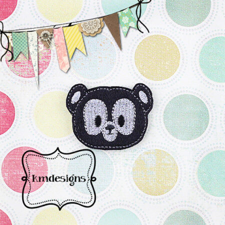 Brave little bear feltie ITH Embroidery design file