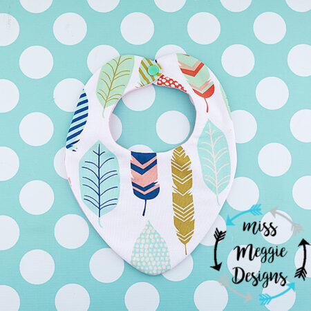 Baby Bib Bandana 8x12 in the hoop  ITH design with pictorial