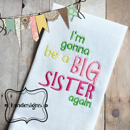 Big Sister Again Design ITH Embroidery design file