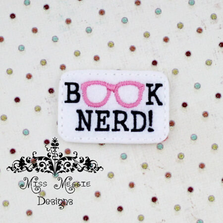 Book Nerd Geeky feltie ITH Embroidery design file