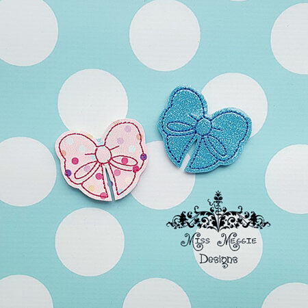 Hair Bow Feltie ITH Embroidery design file