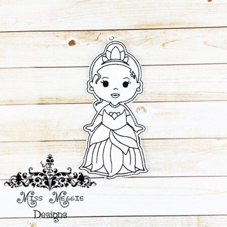 Coloring Doll Frog Princess ITH Embroidery design file