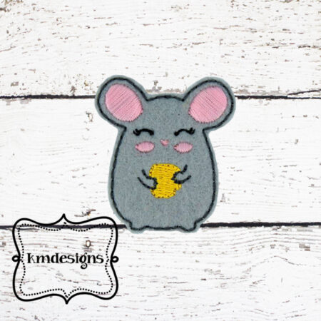 Cheesy Mouse feltie ITH Embroidery design file