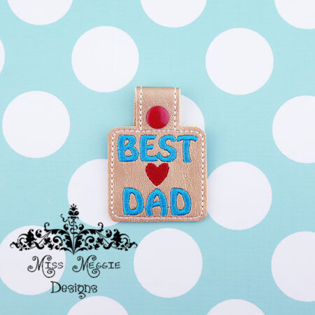 Best Dad Love snaptab ITH Embroidery design file