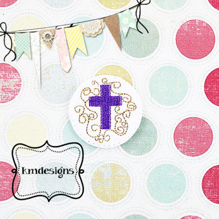 Beautiful Easter Cross Digital Embroidery ITH Feltie Design