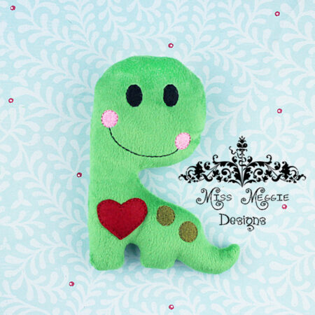 Dino Dinosaur Stuffie Ith Embroidery design file 4 sizes