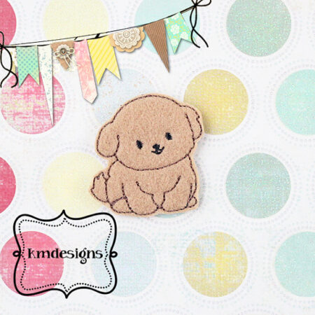 Puppy Dog feltie ITH Embroidery design file