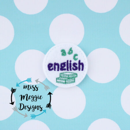English School subject  feltie ITH Embroidery design file