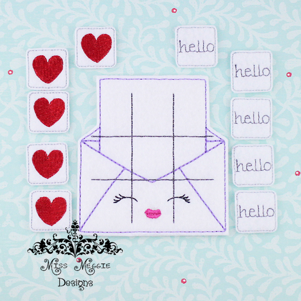 Valentine Kawaii Love Envelope TTT  ITH Embroidery design file