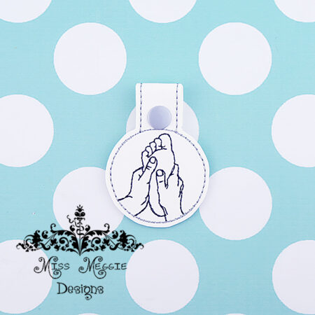 Foot Massage reflexology snaptab ITH Embroidery design file