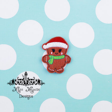 Gingerbread baby w/Hat feltie ITH Embroidery design file