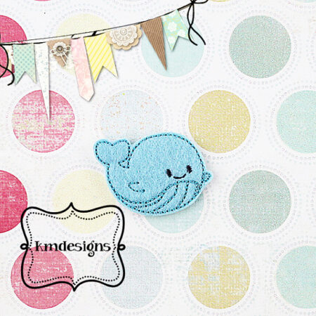 Ocean chubby Baby Whale ITH Embroidery Digital design