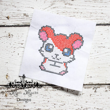 Cross Stitch 4x4 Kawaii Hamster ITH Embroidery design file