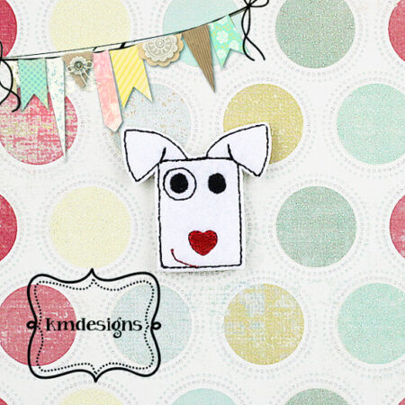 Love Heart Puppy Digital ITH Feltie Embroidery Design