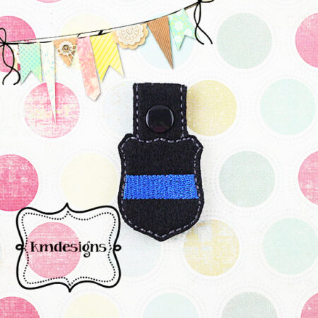 Blue line Police Badge Snaptab ITH Digital Embroidery Design
