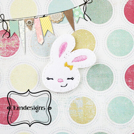 Sweet Bunny feltie ITH Embroidery design file