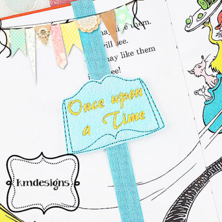 Book once upon a time ITH  bookmark embroidery design