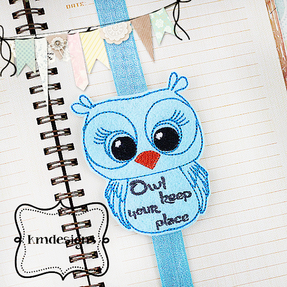 Owl keep your place OWL bookmark ITH Embroidery Design | Miss Meggie ...