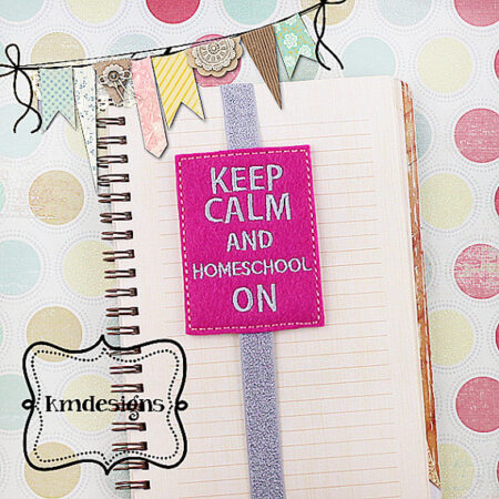 keep calm and homeschool on bookmark Design