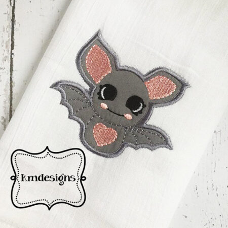 Cute Kawaii Bat Mammal ITH Embroidery design