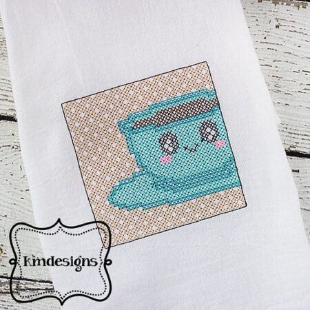 Coffee Embroidery Machine Cross Stitch design file 4x4