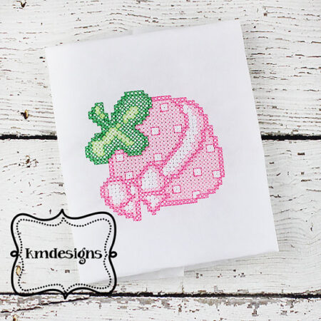Machine Embroidery Cross stitch Fancy Strawberry design file 4x4